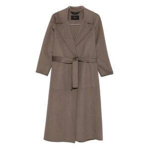 PALTO Women's Belted Wool Coat Women DOVE GREY Coats & Jackets